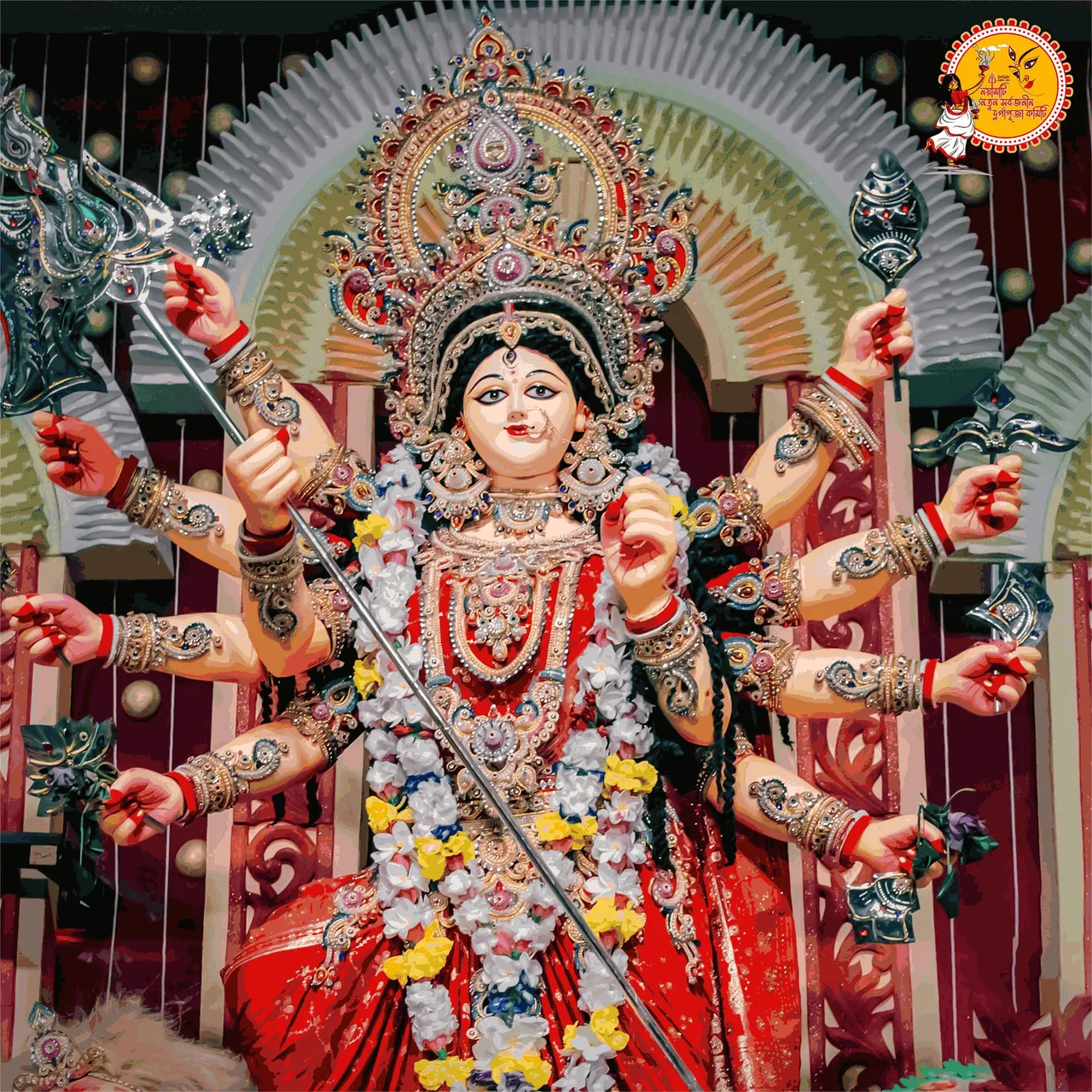 নয়ামাটি নতুন সর্বজনীন দুর্গাপূজা কমিটির দুর্গাপ্রতিমা